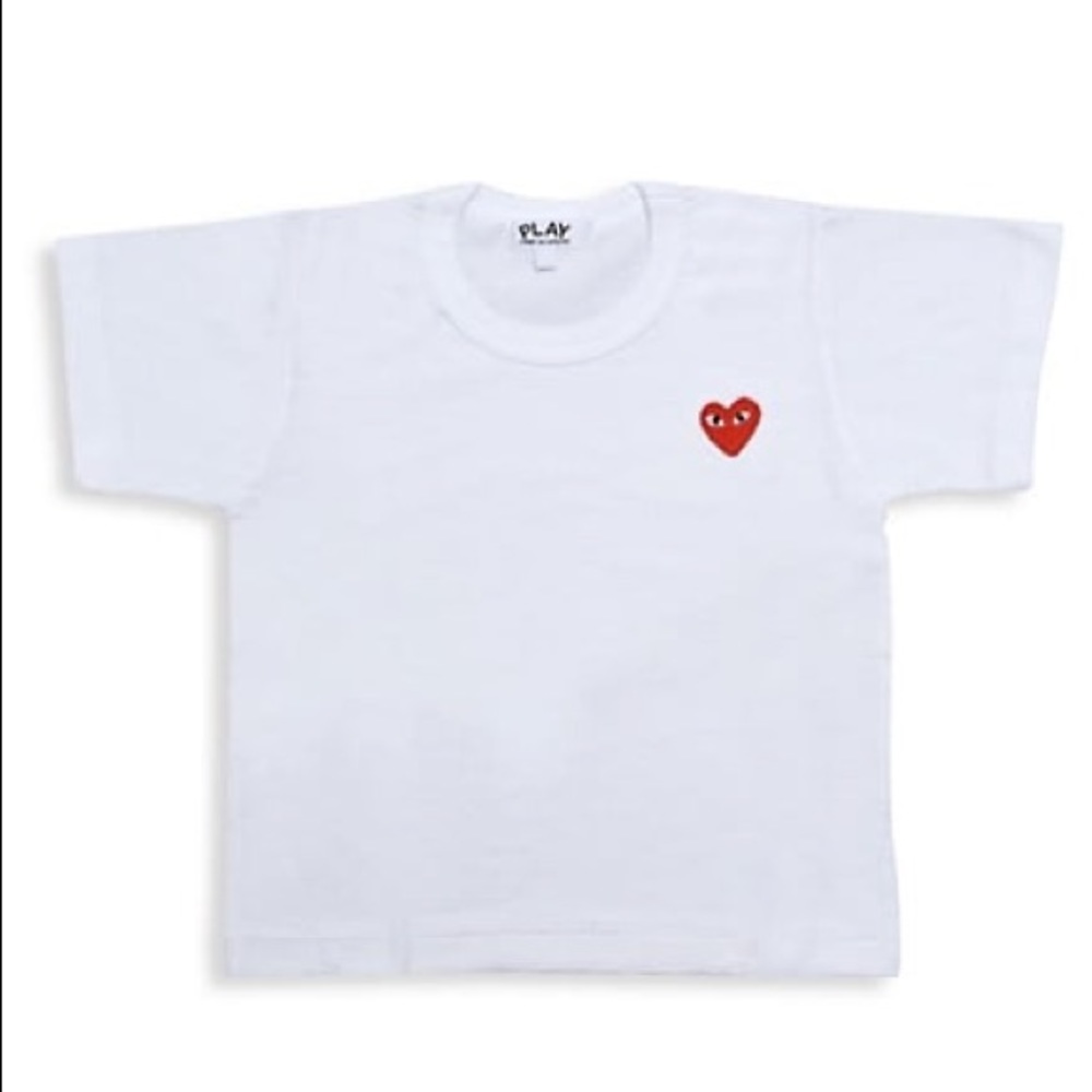 Comme des Garcons Play Kids White & Red Tshirt - Picture 2 of 5